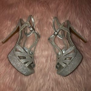 Gianni Bini Platinum Collection Silver Stilettos